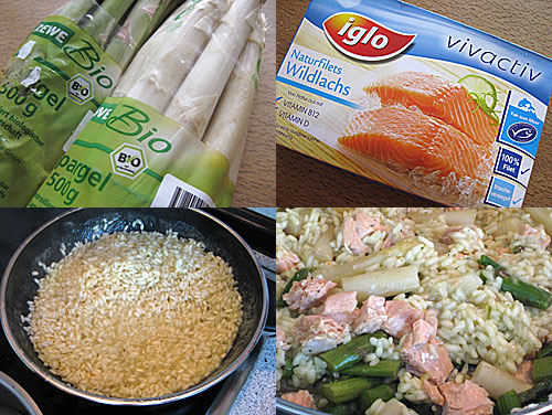 Spargel-Risotto mit Lachs