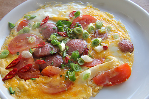 Chorizo-Tomaten-Omelett