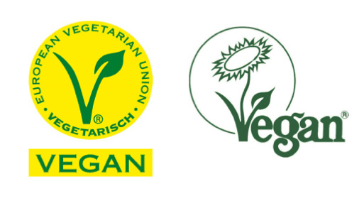 Logos für vegane Lebensmittel