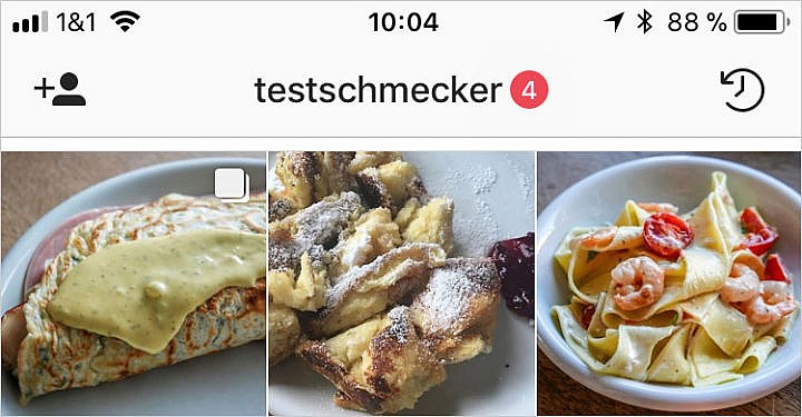 Instagram Slideshows erkannt man am Symbol rechts oben und / oder an den Pünktchen unten im Bild. 