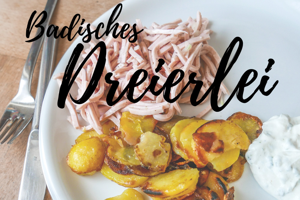 Badisches Dreierlei: Brägele, Bibeliskäs und Wurstsalat