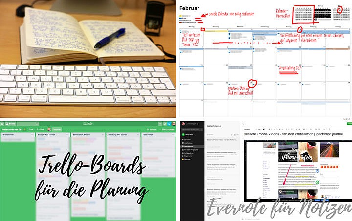 Planung auf Papier ist kein schlechter Anfang. Apps helfen Dir später, effektiver zu werden. 