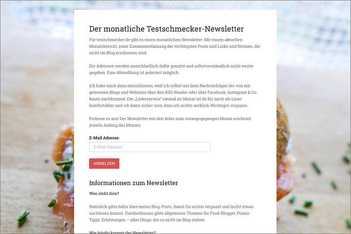 Eine Landingpage führt Deine Besucher zur Newsletter-Anmeldung.