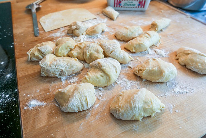 ... und die ”Stücke” des Brioche-Teiges.