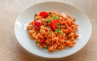 Reis mit Meeresfrüchten