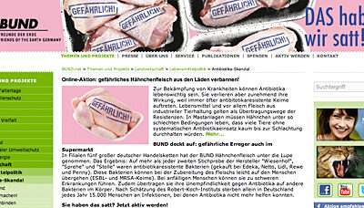 BUND: Keime im Hähnchenfleisch
