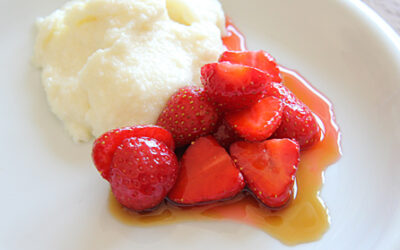 Mosto-Cotto-Rezept 2: mit Erdbeeren und Grießflammeri