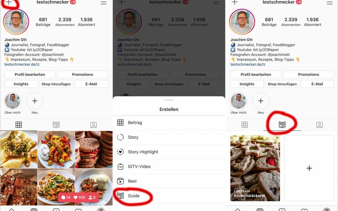 Instagram Guides für Foodblogger