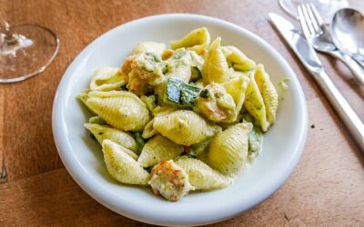 Zucchininudeln mit Shrimps